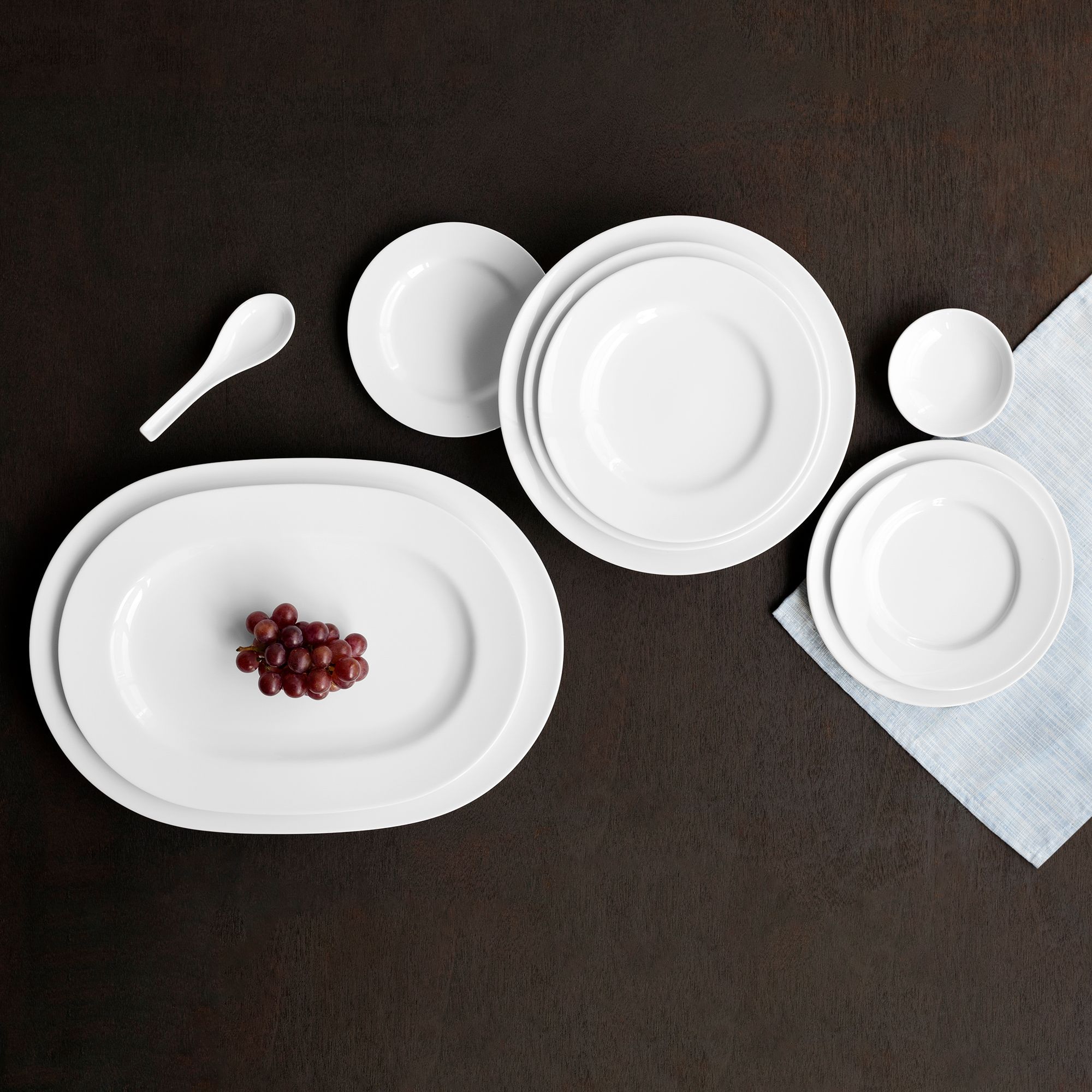 Đĩa tròn 9,8cm đựng nước chấm, gia vị sứ trắng | Noritake Art Stage 4257L - 91419