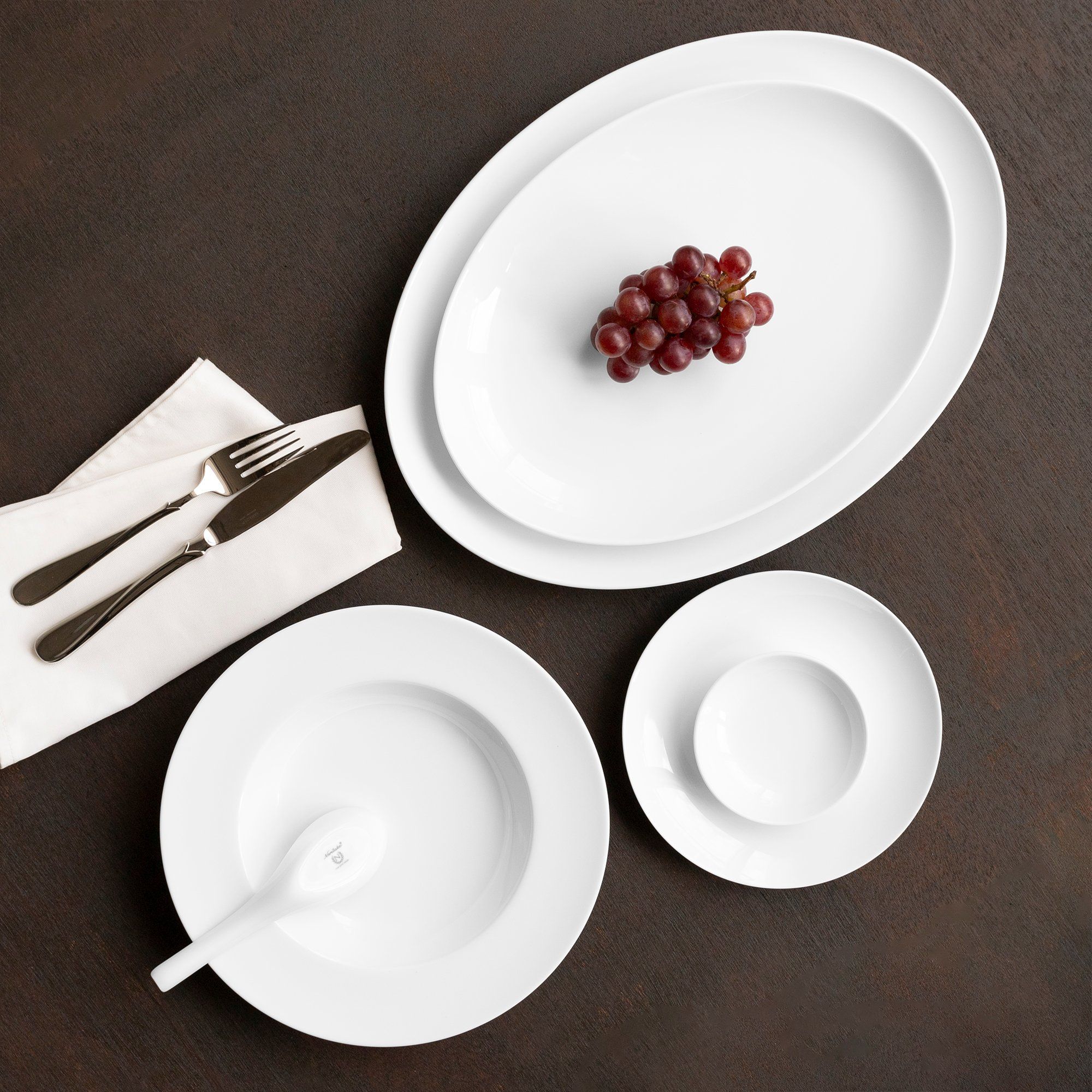 Đĩa tròn 9,8cm đựng nước chấm, gia vị sứ trắng | Noritake Art Stage 4257L - 91419