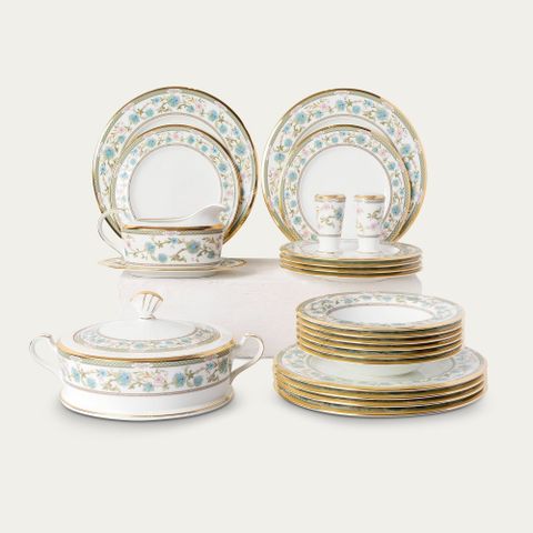  Bộ đĩa ăn kiểu Âu 22 món (cho 6 người) sứ xương Nhật Bản | Noritake Yoshino 9983J - D024AK 