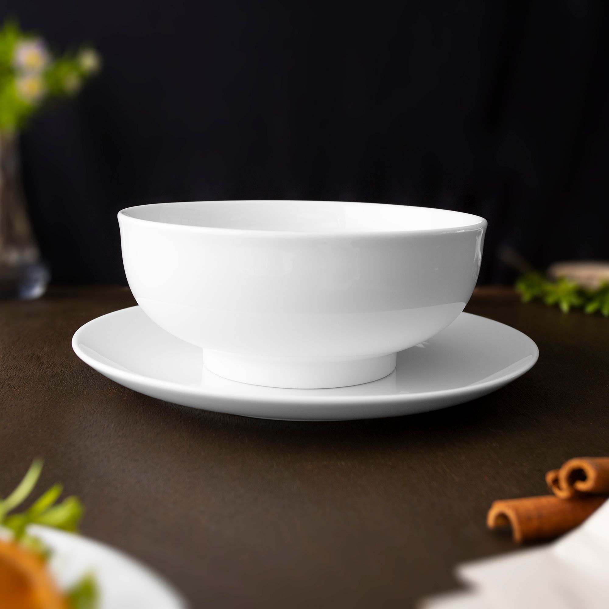 Bát mỳ (tô mỳ) đường kính 18,6cm dung tích 1.220ml sứ trắng | Noritake Art Stage 4257L - 91894