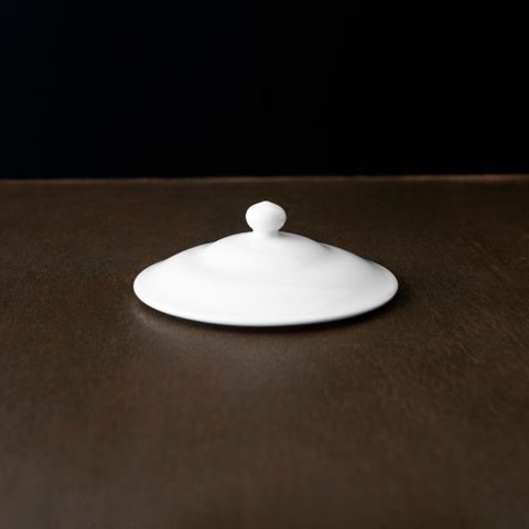  Nắp đậy bát (chén) ăn súp, yến 260ml có quai cầm sứ trắng | Noritake Art Stage 4257L - 91869C 