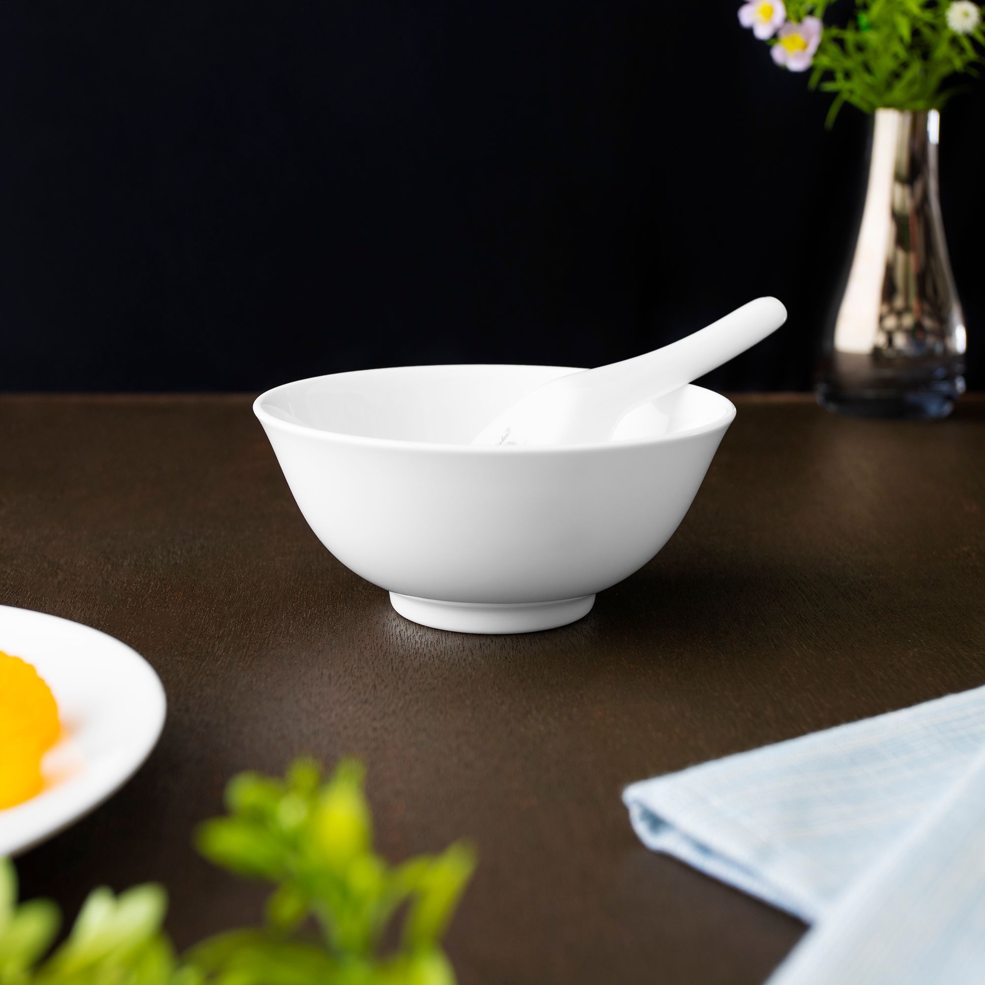 Bát cơm (chén cơm) 12,2cm dung tích 320ml sứ trắng | Noritake Art Stage 4257L - 91481