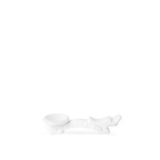 Dụng cụ gác đũa & thìa (gác đũa muỗng) hình đầu rồng dài 9,4cm sứ trắng | Noritake Art Stage 4257L - 91837