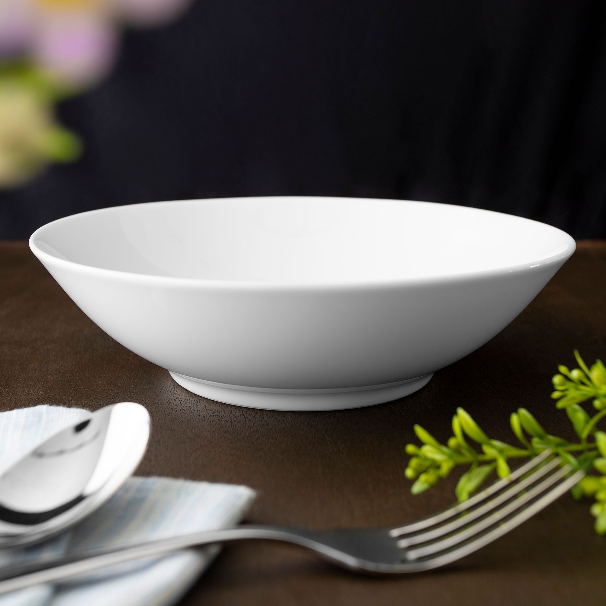 Bát canh (tô canh) dáng loe 21,1cm dung tích 1.000ml sứ trắng | Noritake Art Stage 3-336L - 91909