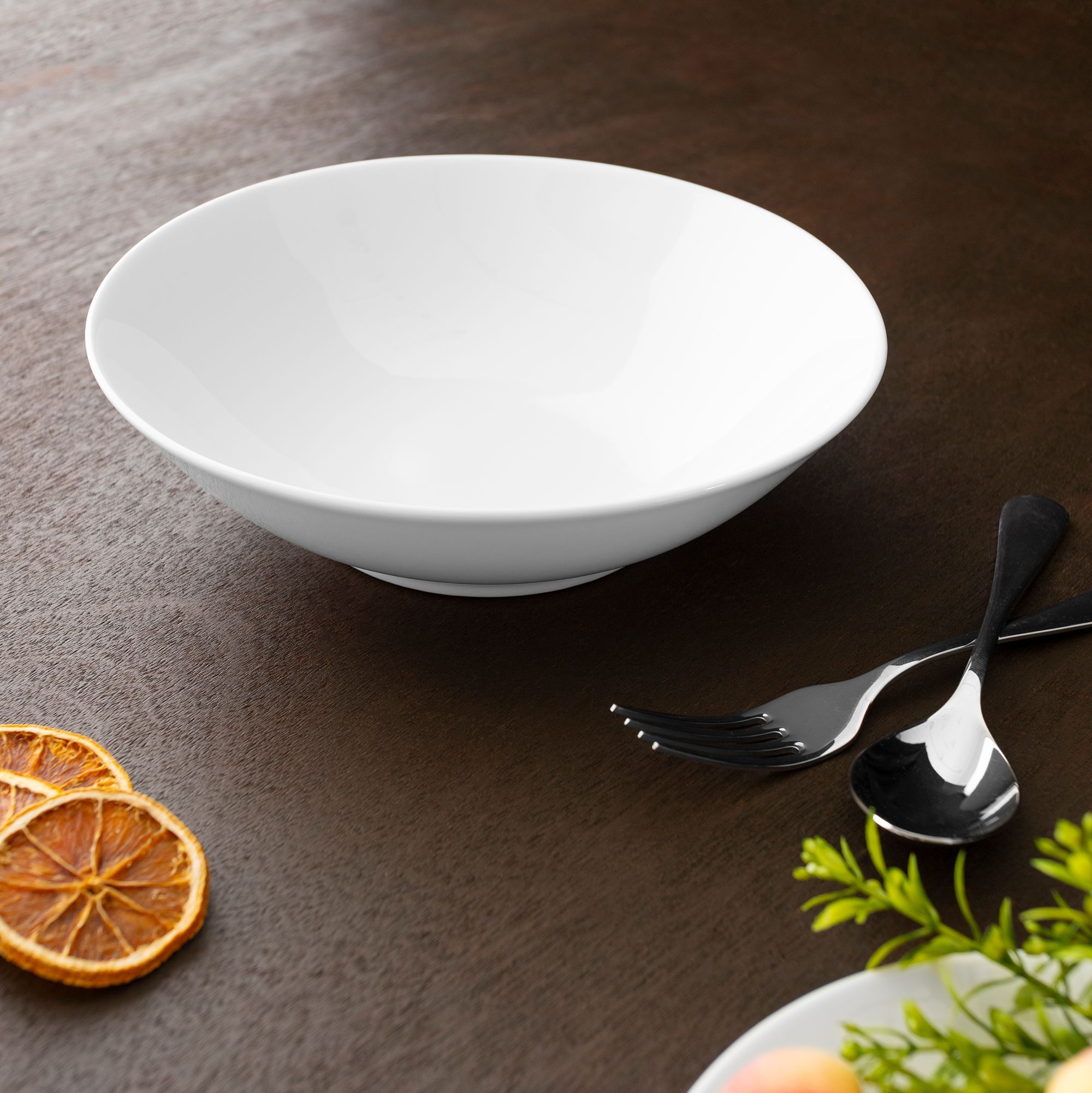 Bát canh (tô canh) dáng loe 21,1cm dung tích 1.000ml sứ trắng | Noritake Art Stage 3-336L - 91909