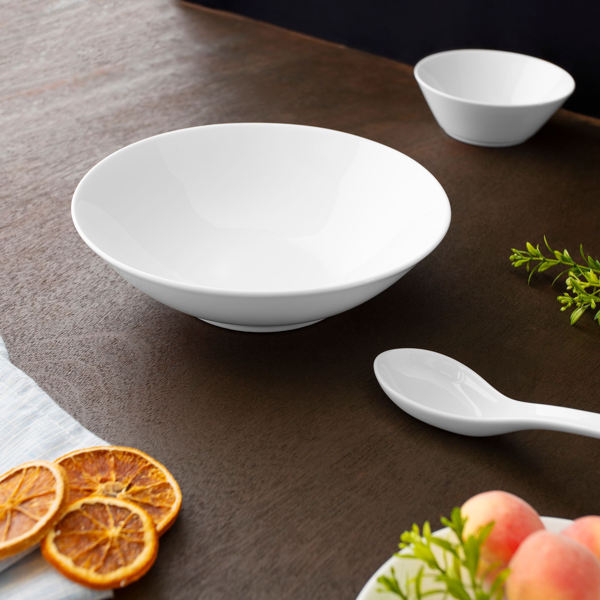 Bát canh (tô canh) dáng loe 21,1cm dung tích 1.000ml sứ trắng | Noritake Art Stage 3-336L - 91909