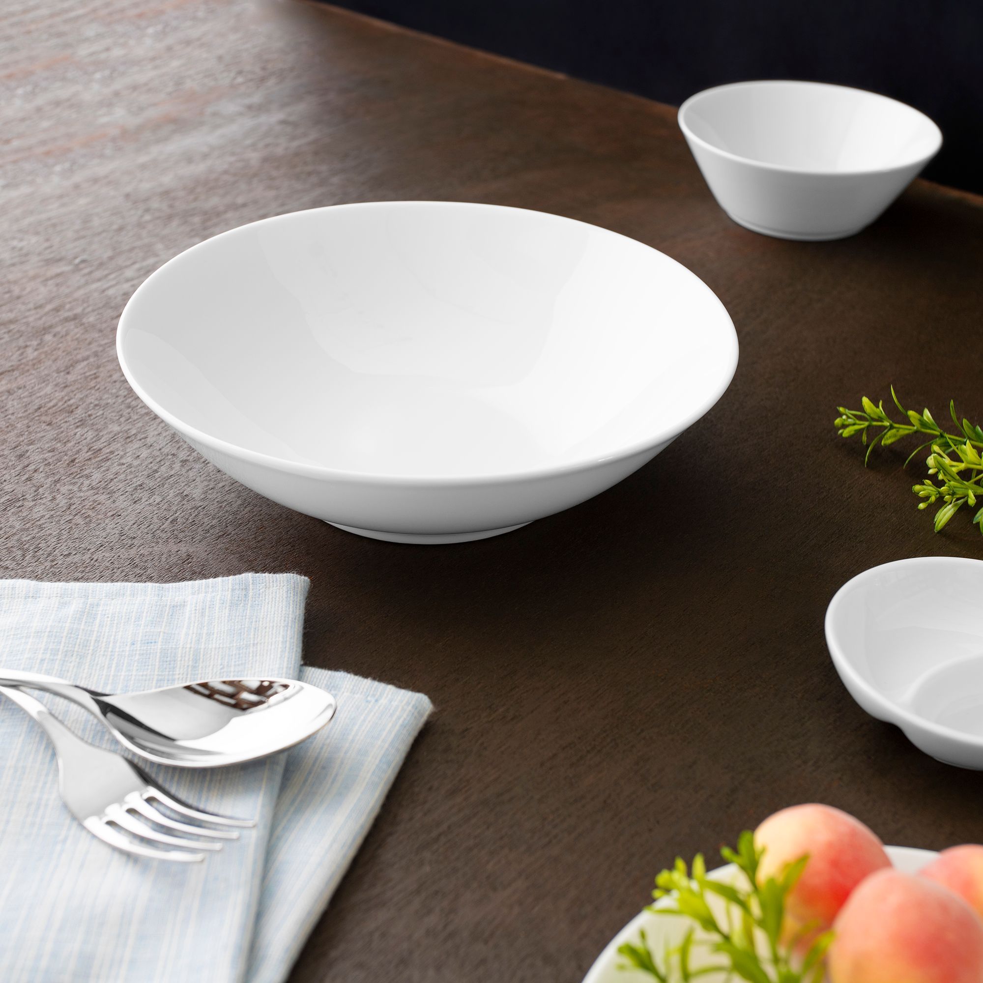 Bát canh (tô canh) dáng loe 21,1cm dung tích 1.000ml sứ trắng | Noritake Art Stage 3-336L - 91909