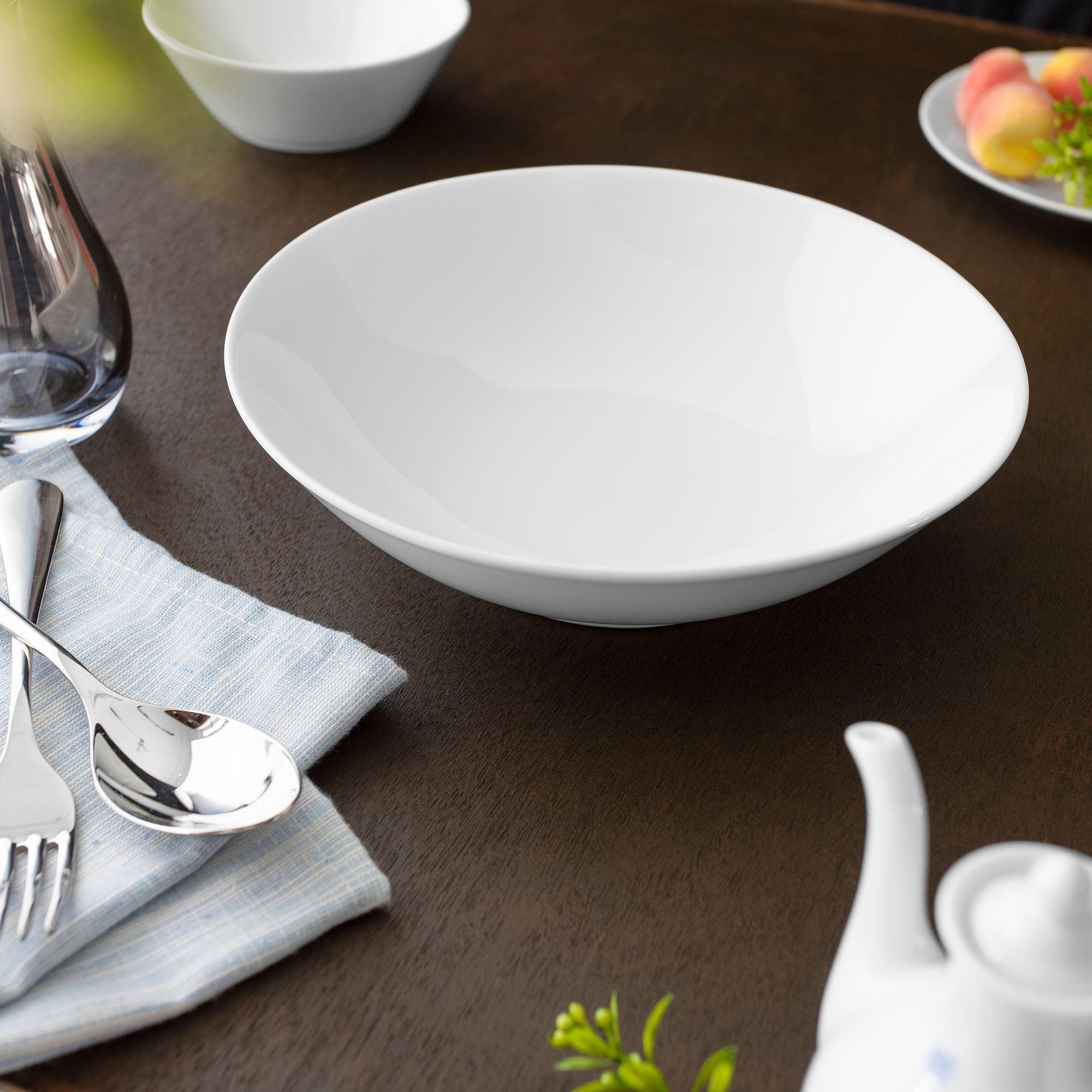 Bát canh (tô canh) dáng loe 21,1cm dung tích 1.000ml sứ trắng | Noritake Art Stage 3-336L - 91909