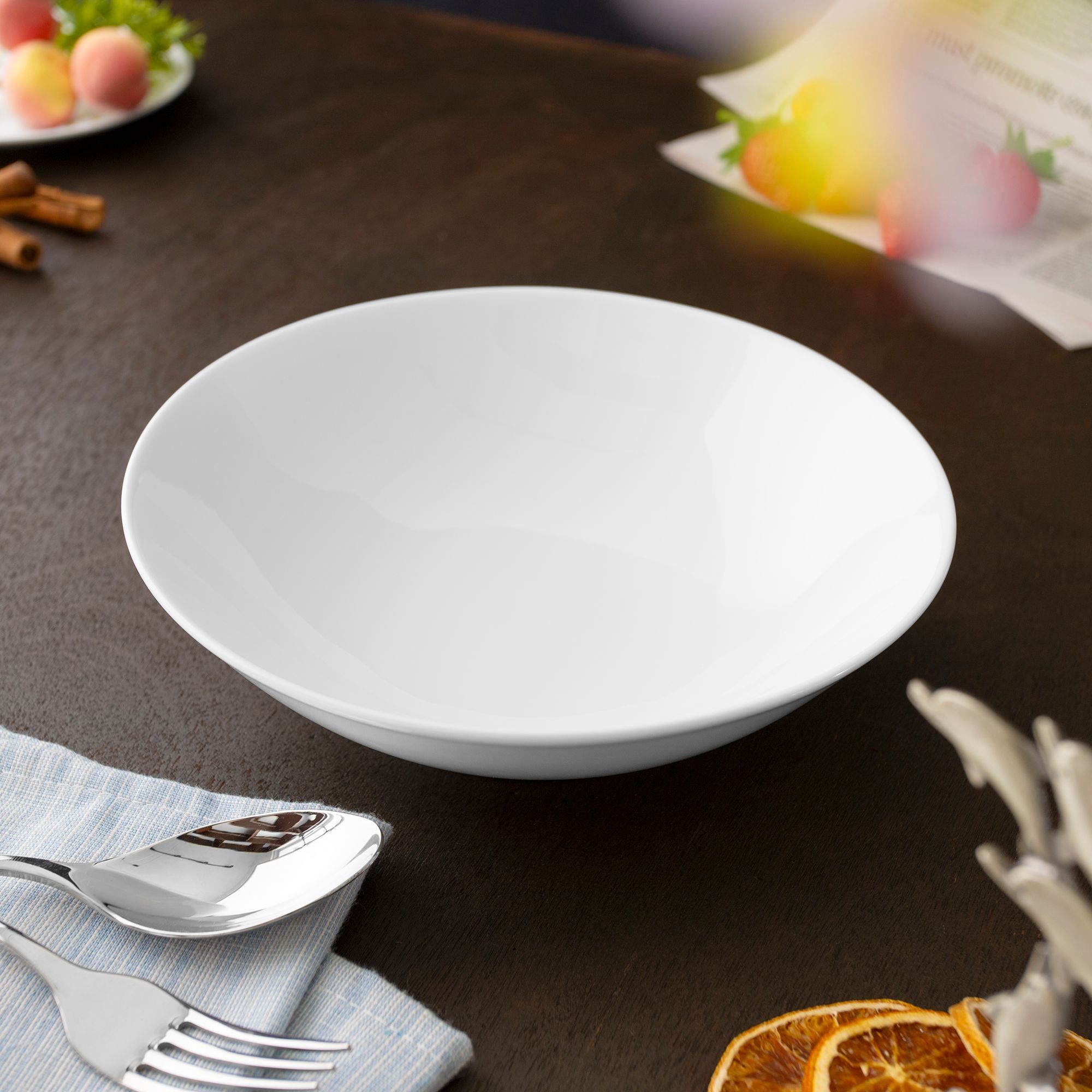 Bát canh (tô canh) dáng loe 21,1cm dung tích 1.000ml sứ trắng | Noritake Art Stage 3-336L - 91909