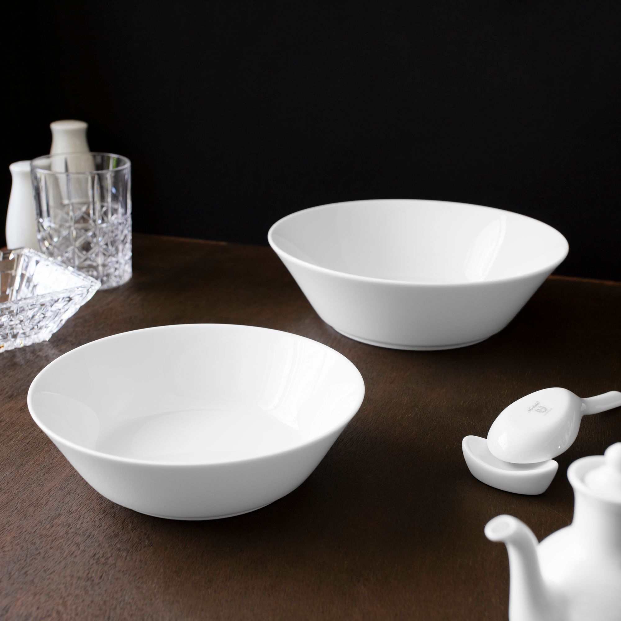 Bát canh (tô canh) tròn 22,2cm dung tích 1.400ml sứ trắng | Noritake Art Stage 3-336L - 91008