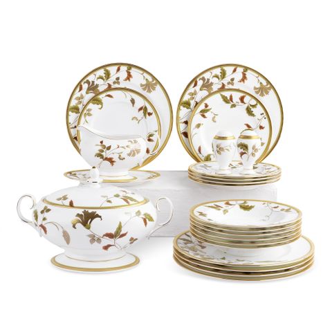  Bộ đĩa ăn kiểu Âu 22 món (cho 6 người) sứ xương | Noritake Islay 4885L - D024AN 