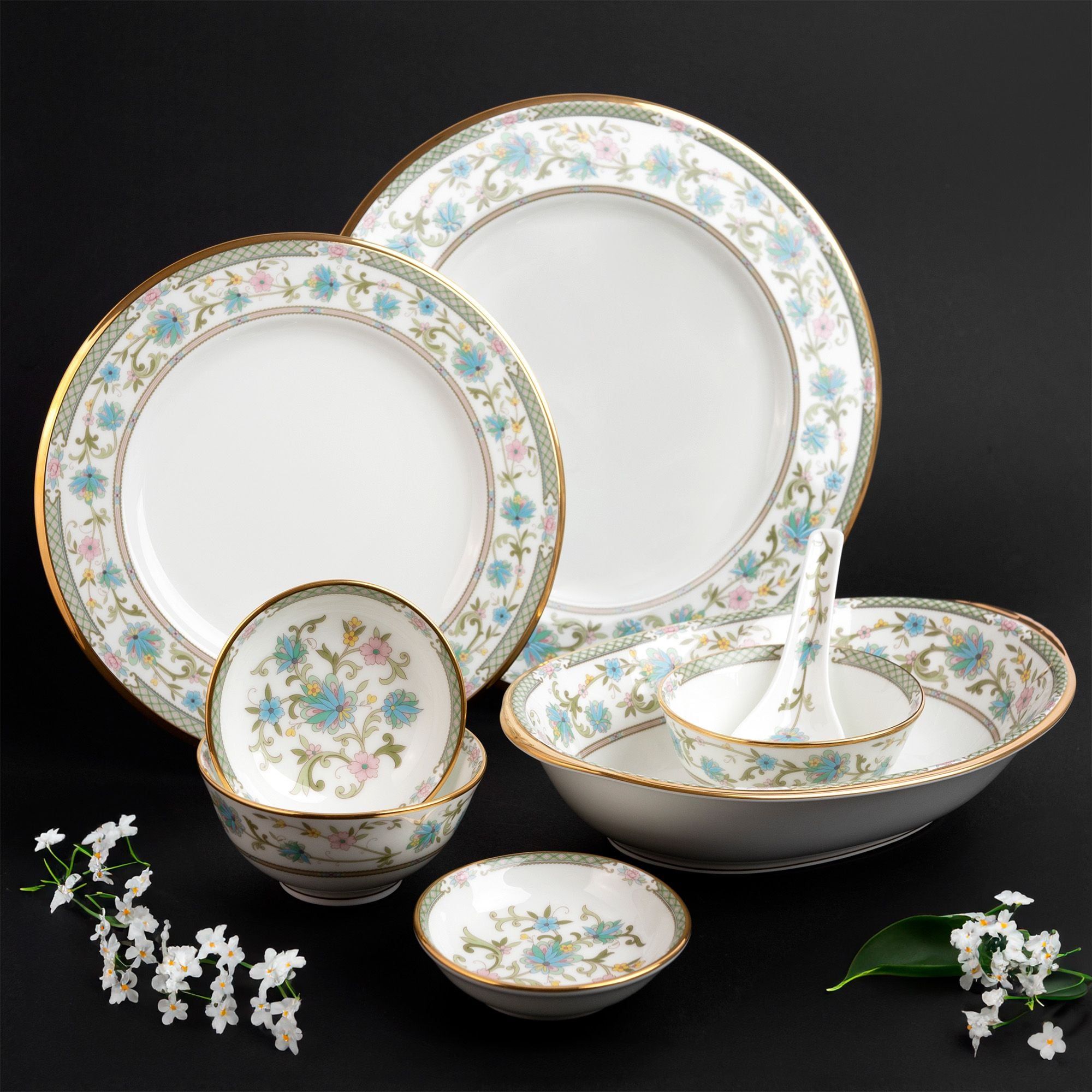 Bát (chén) 10,5cm dung tích 210ml đựng nước chấm, soup sứ xương Nhật Bản | Noritake Yoshino 9983J - 50184