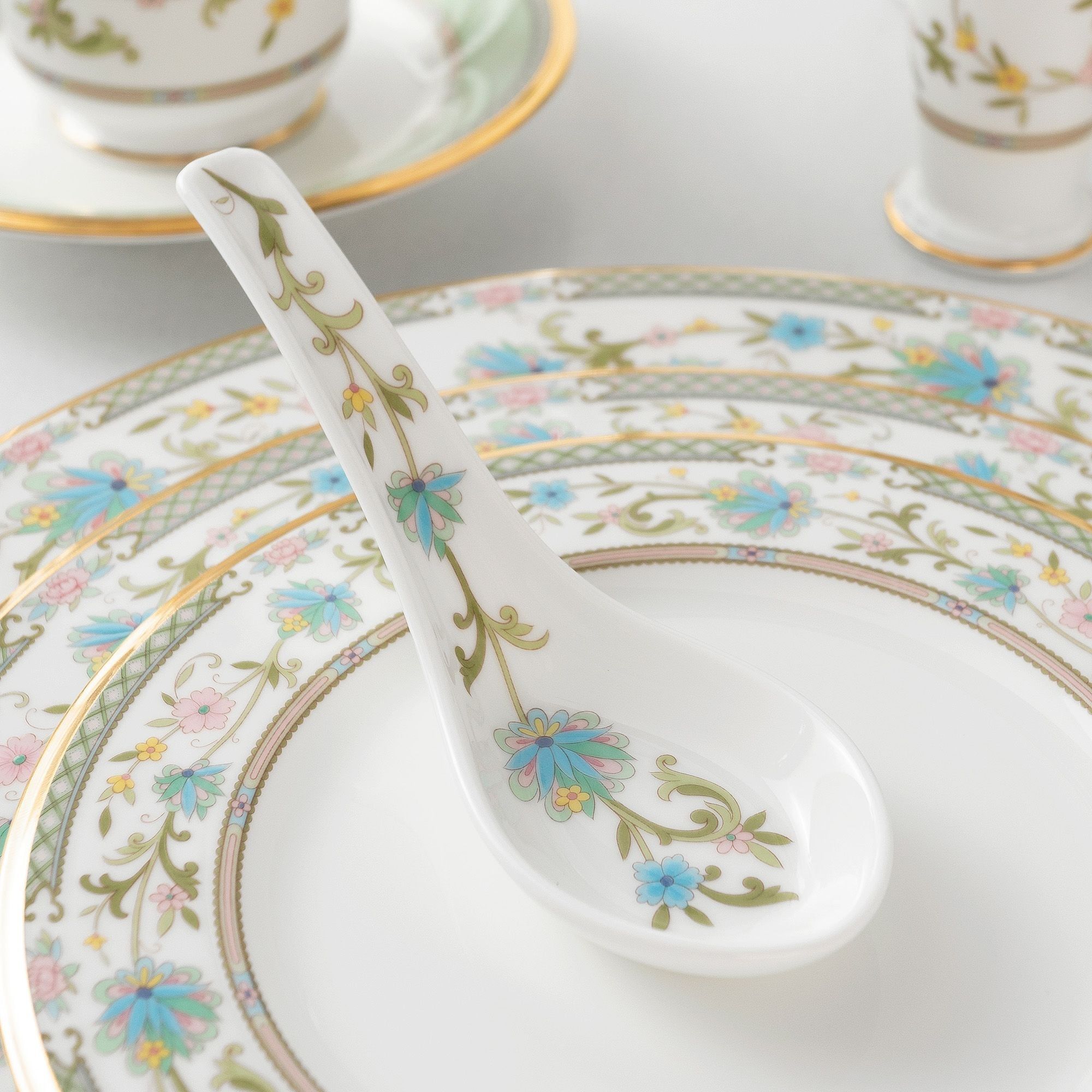 Thìa sứ (muỗng sứ) dài 13,3cm sứ xương Nhật Bản | Noritake Yoshino 9983J - 50130