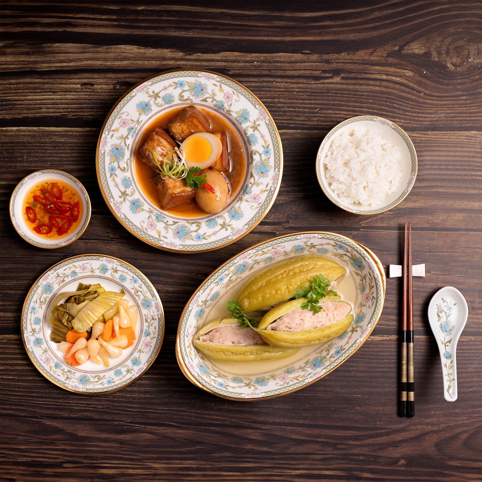 Thìa sứ (muỗng sứ) dài 13,3cm sứ xương Nhật Bản | Noritake Yoshino 9983J - 50130