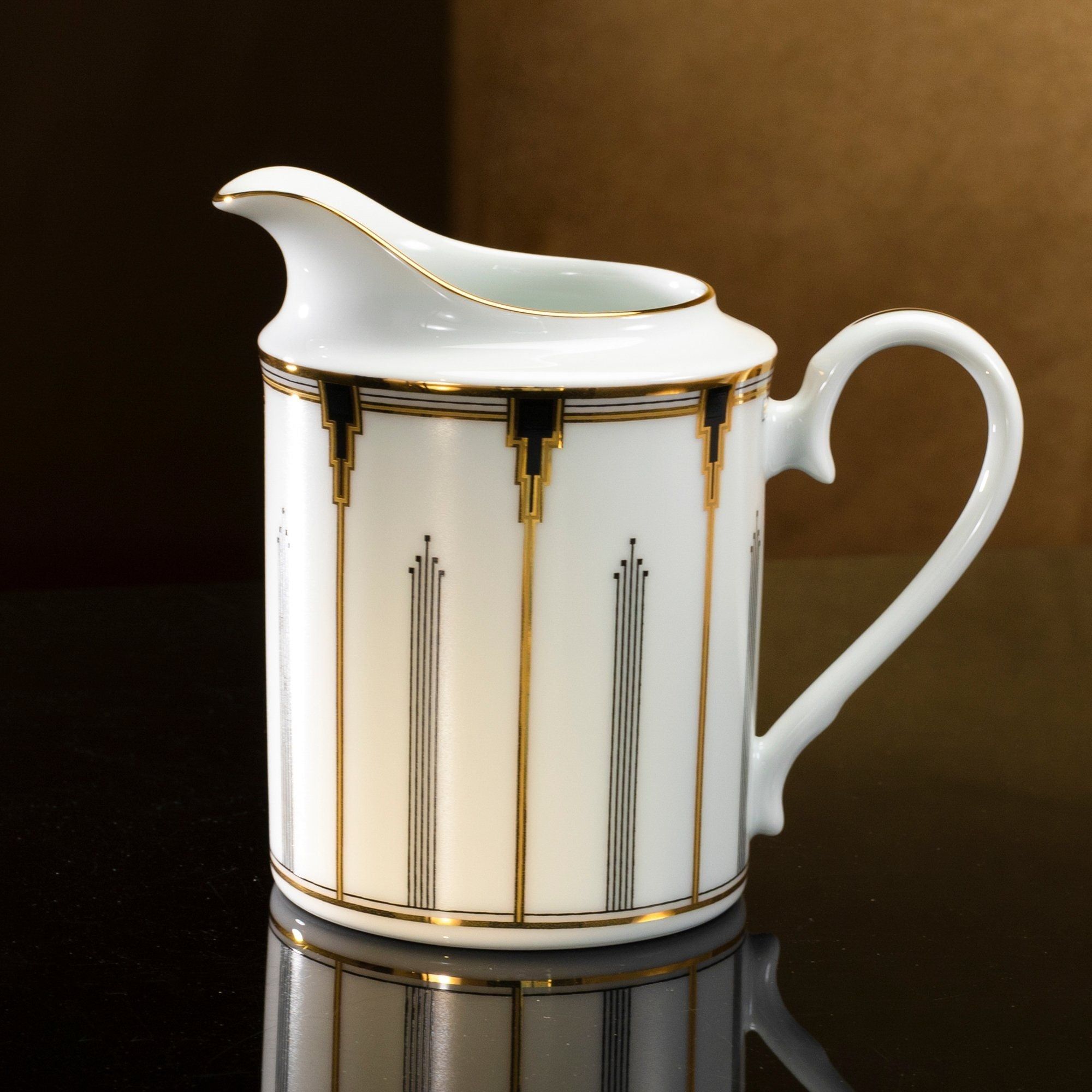 Bộ ấm chén uống trà (ấm 1.500ml, chén 240ml) 15 món sứ trắng | Noritake Empire Gold 1786L - T017A