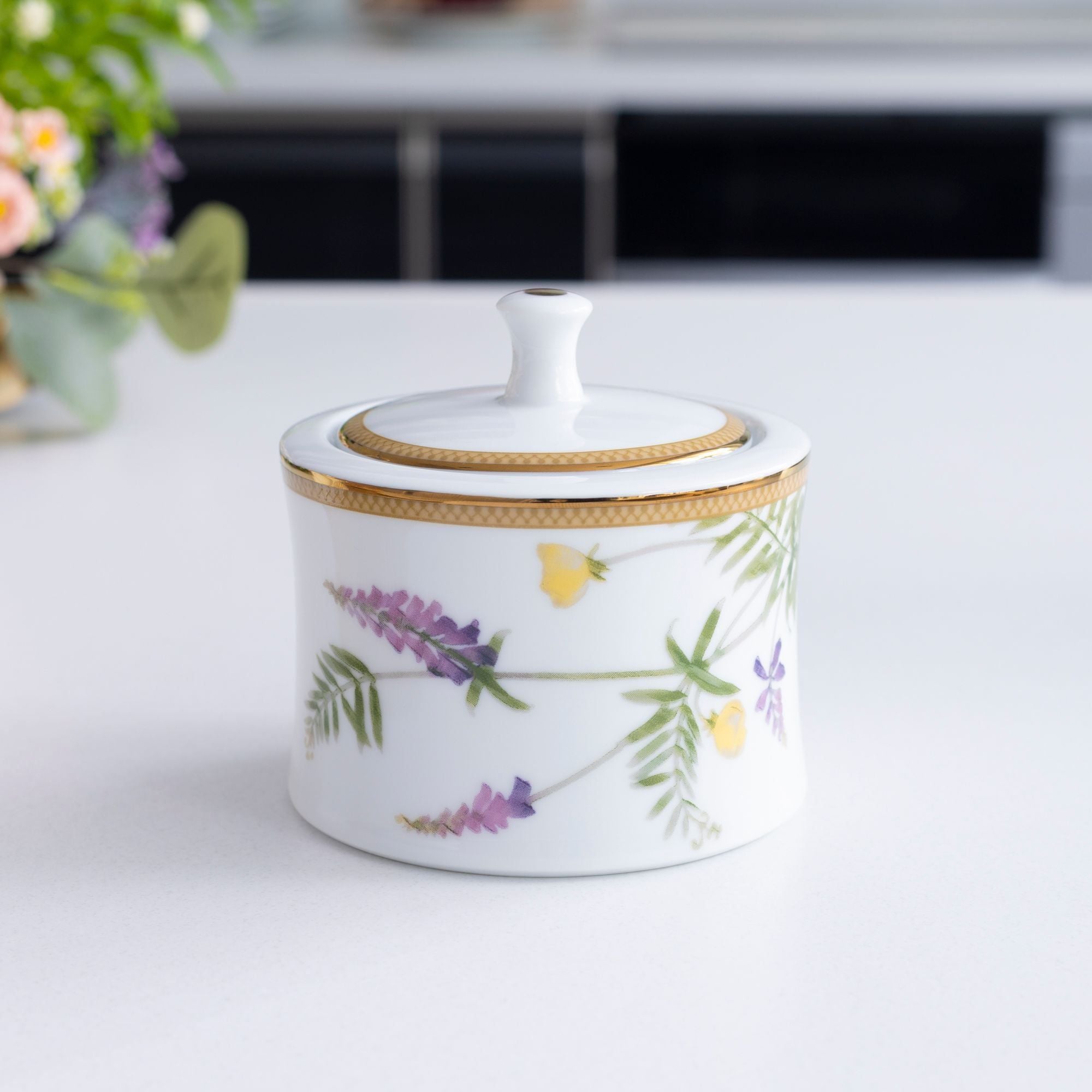 Bộ ấm chén uống trà chiều (ấm 630ml, chén 250ml) 6 món sứ trắng | Noritake New Morning 1738L - T07A