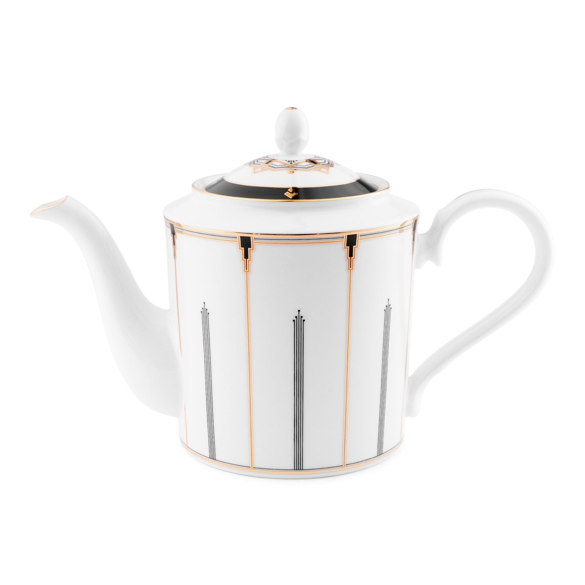 Ấm trà (bình trà) dung tích 1.500ml sứ trắng | Noritake Empire Gold 1786L - 91023