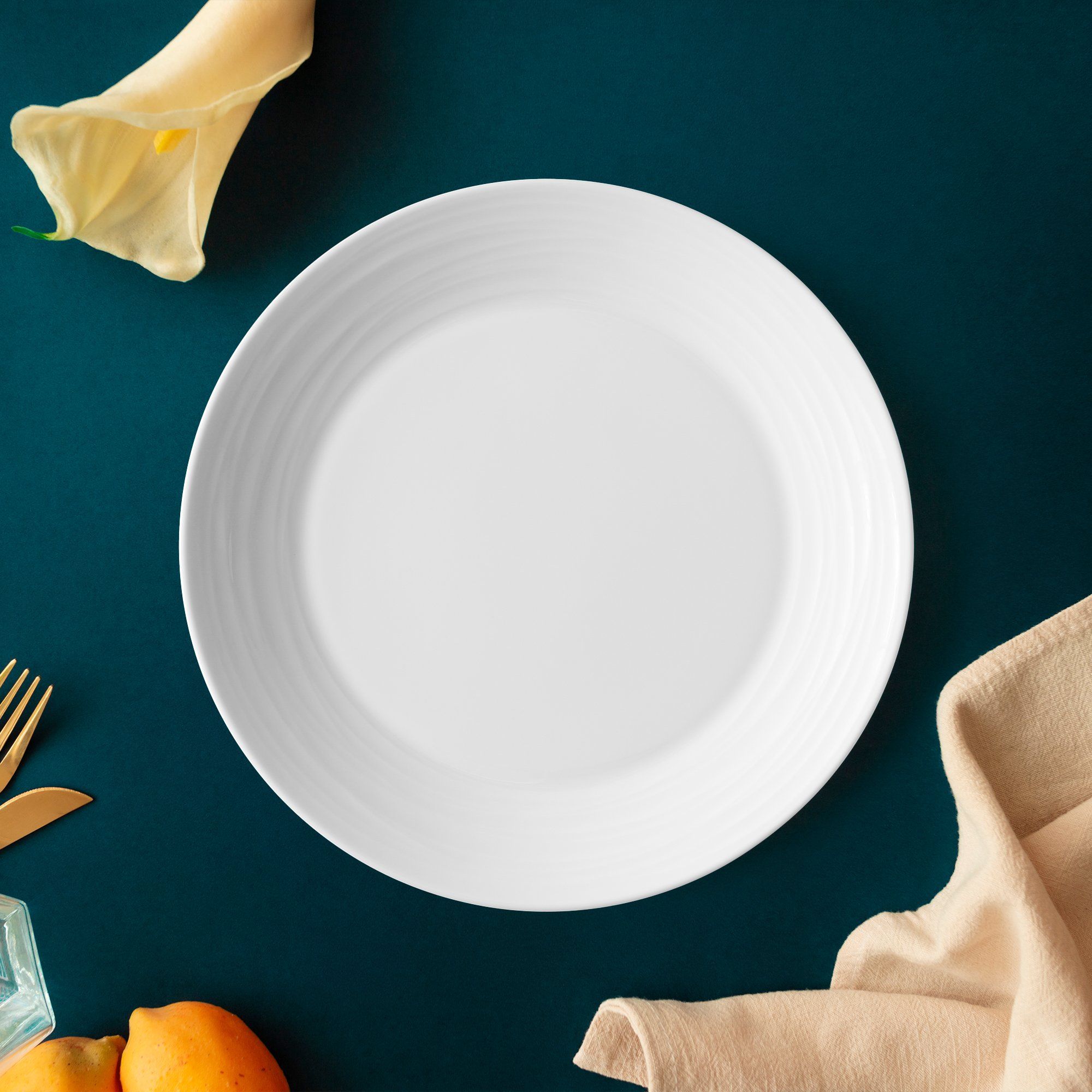 Đĩa tròn cỡ lớn đường kính 27,1cm sứ xương | Noritake Conjunto 4943L - 93920