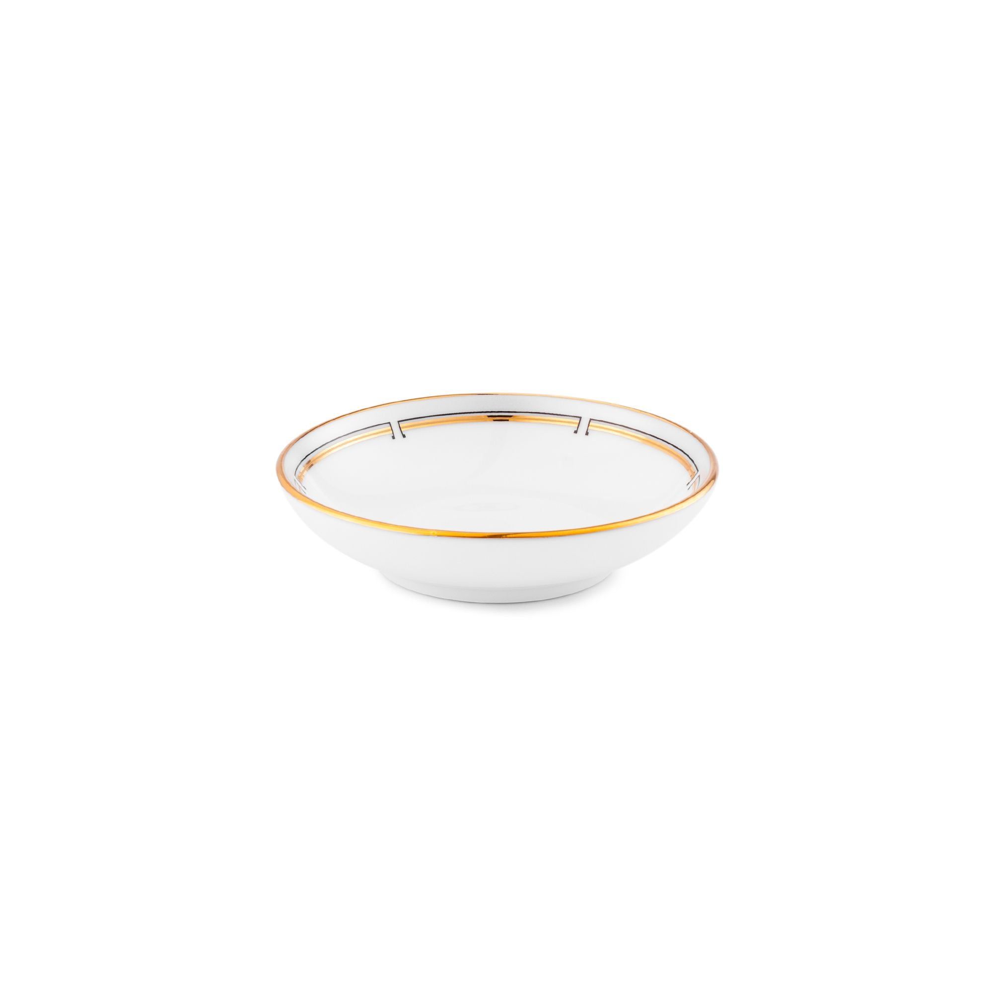 Đĩa tròn 9,8cm đựng nước chấm, gia vị sứ trắng | Noritake Empire Gold 1786L - 91419