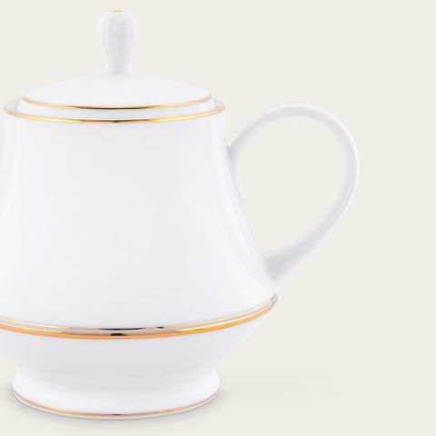  Ấm trà (bình trà) dung tích 1.200ml sứ trắng | Noritake Gloria L553L - 91123 