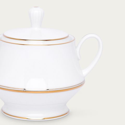  Bình (hũ) đường có nắp đậy dung tích 370ml sứ trắng | Noritake Gloria L553L - 91127 