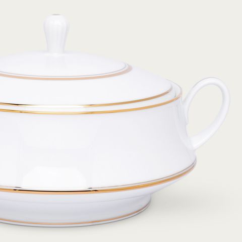  Âu cơm (thố cơm) có nắp dung tích 1.800ml sứ trắng | Noritake Gloria L553L - 91129 