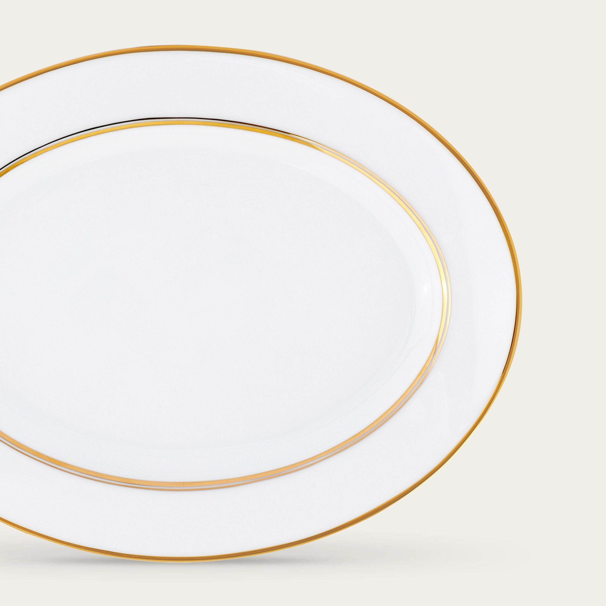Đĩa Oval cỡ vừa (MD) dài 34,5cm sứ trắng | Noritake Gloria L553L - 91344