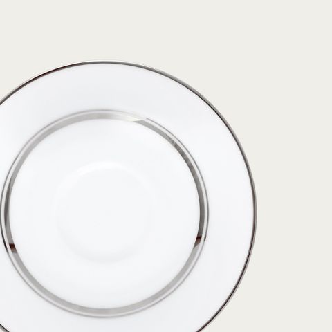  Đĩa lót chén (tách) trà nhỏ 100ml, đường kính 12,7cm sứ trắng | Noritake Galaxy L554L - 91992S 