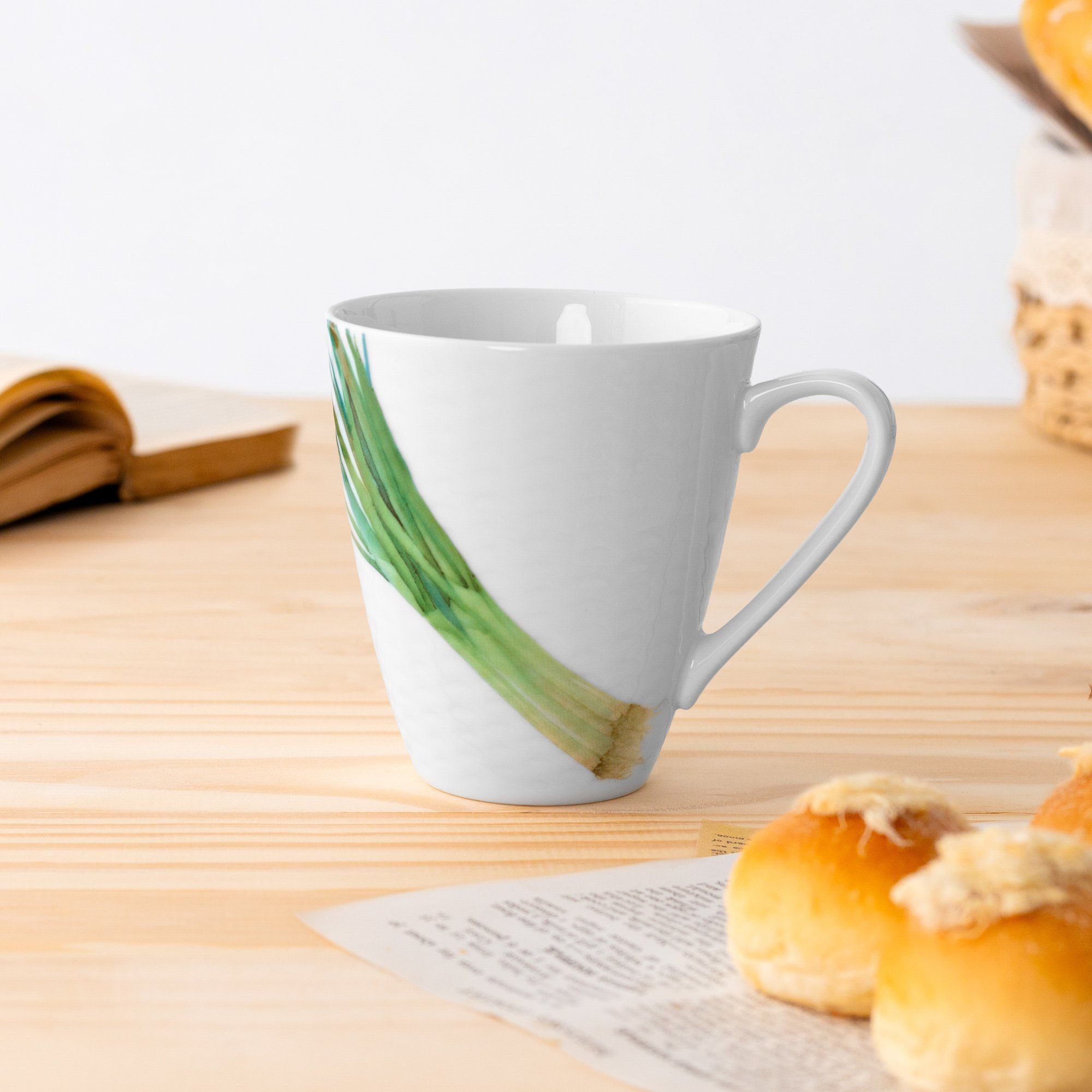 Bộ 06 cốc (ly) uống nước, cà phê dung tích 295ml sứ trắng | Noritake Kyoka Shunsai 1620-17L - Q006WK