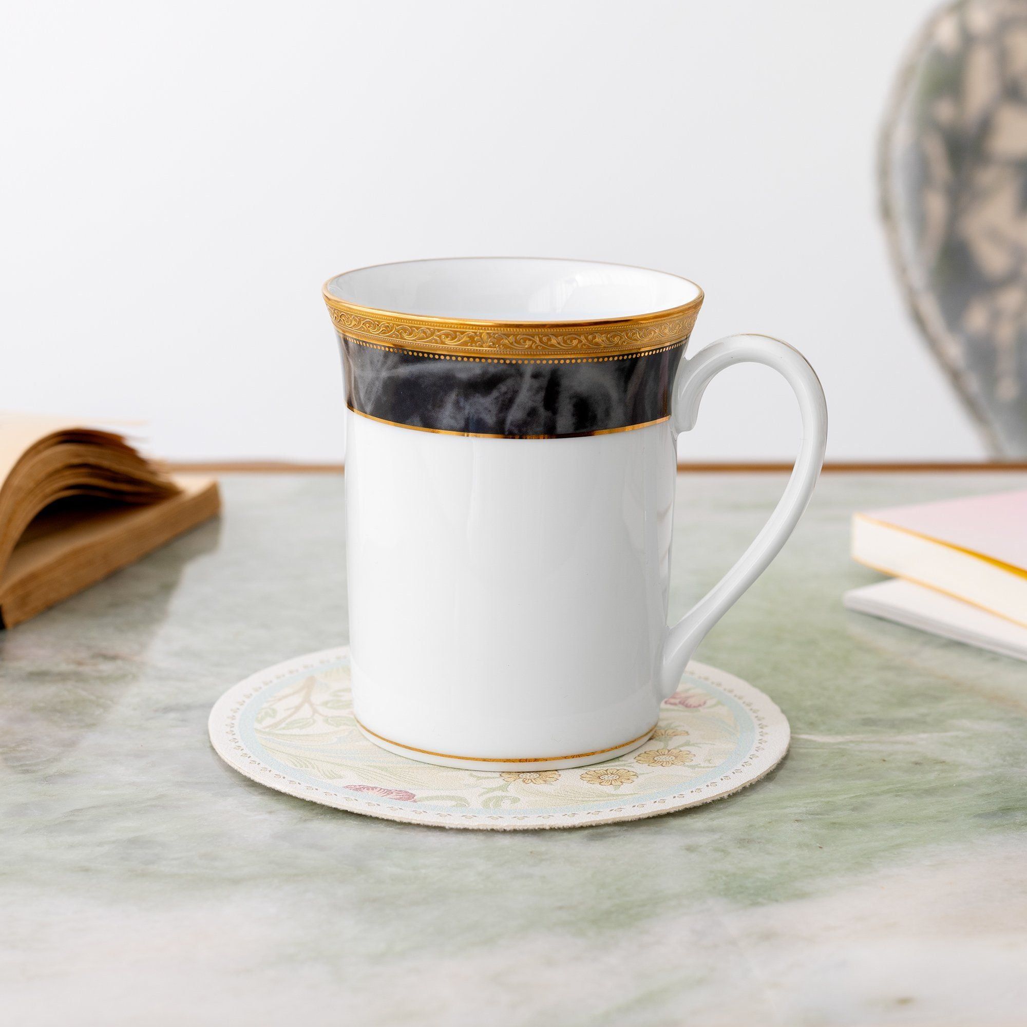 Cốc (ly) uống nước, cà phê dung tích 310ml sứ trắng | Noritake Majestic Vase M-167L - T91332K