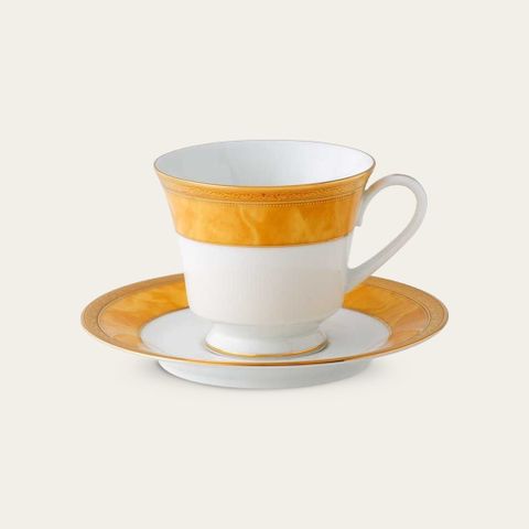  Chén trà (tách trà) dung tích 230ml kèm đĩa lót sứ trắng | Noritake Majestic YELLOW M-168L - T91189 