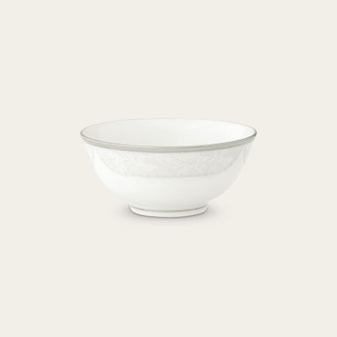  Bát cơm (chén cơm) 12,2cm dung tích 320ml sứ trắng | Noritake Flanders Platinum 1715L - 91481 