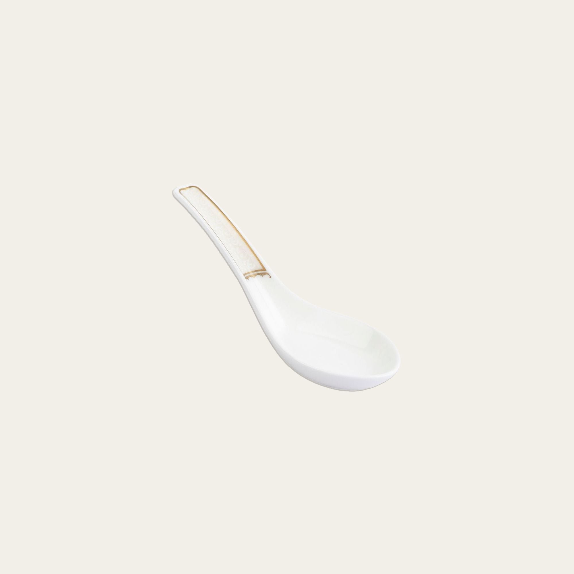 Thìa sứ (muỗng sứ) dài 14,2cm sứ xương | Noritake Odessa Gold 4874L - 97366