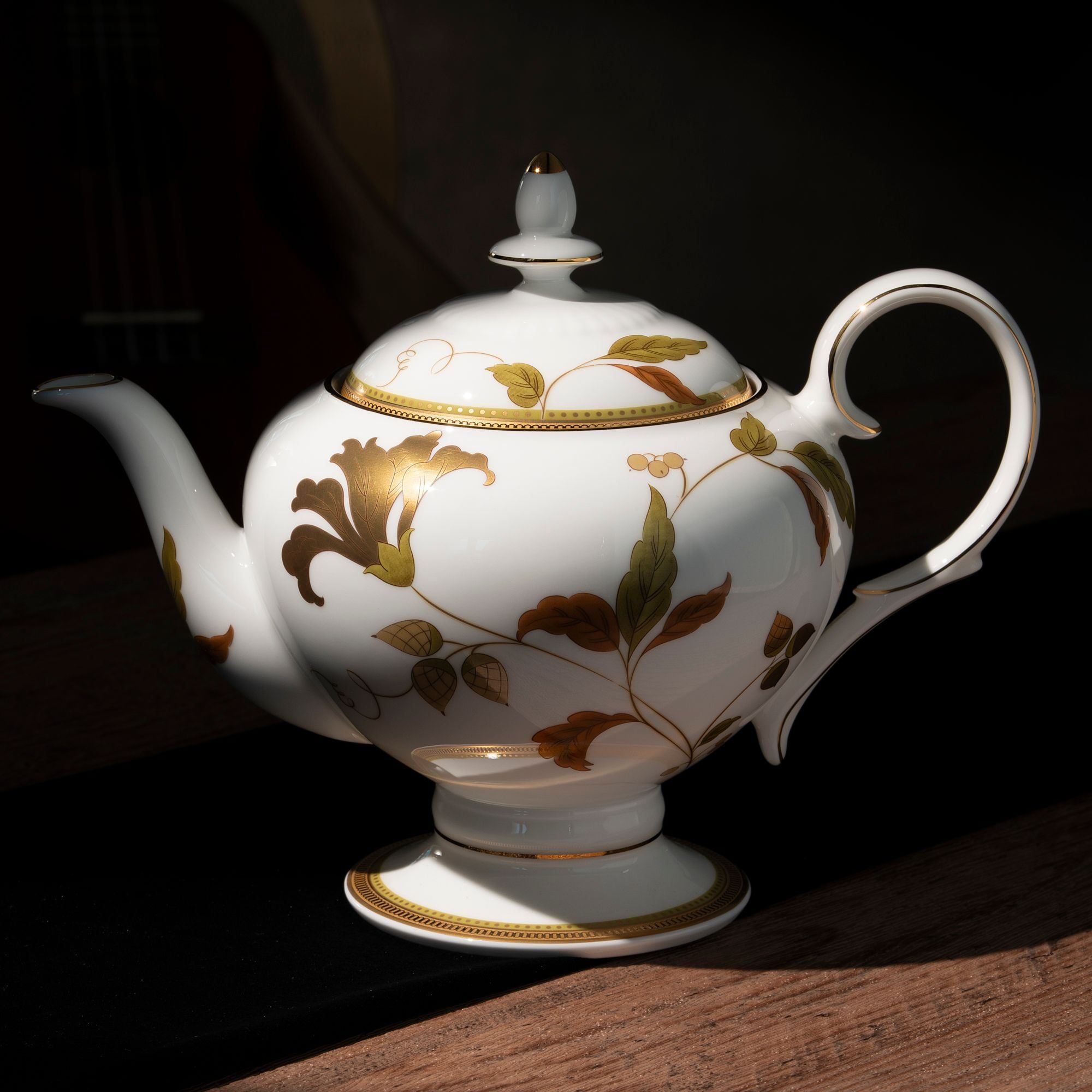 Bộ ấm chén uống trà (ấm 1.050ml, chén 250ml) 15 món sứ xương | Noritake Islay 4885L - T017A