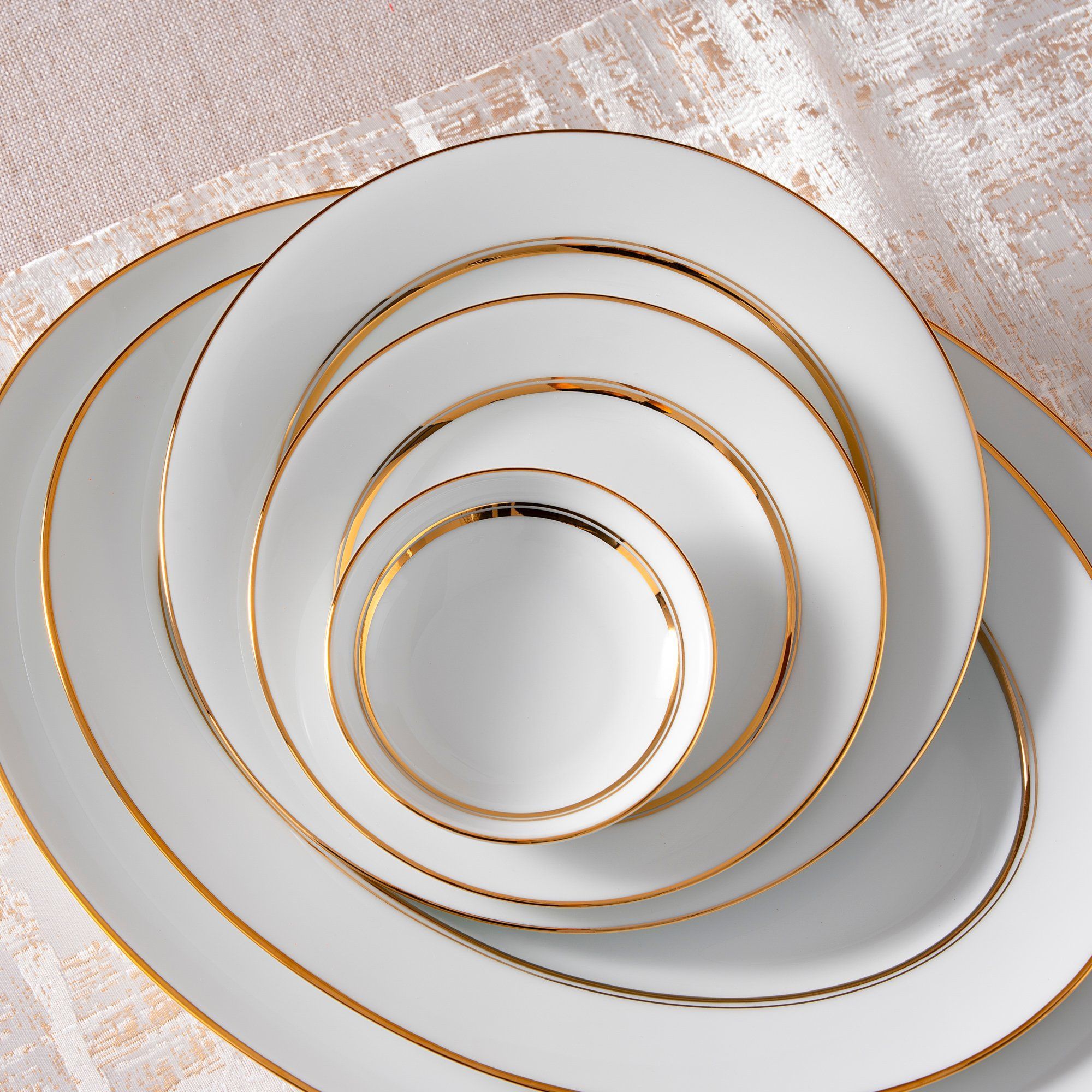 Bộ bát đĩa ăn châu Á đầy đủ 38 món (cho 6 người) sứ trắng | Noritake Gloria L553L - D038AB