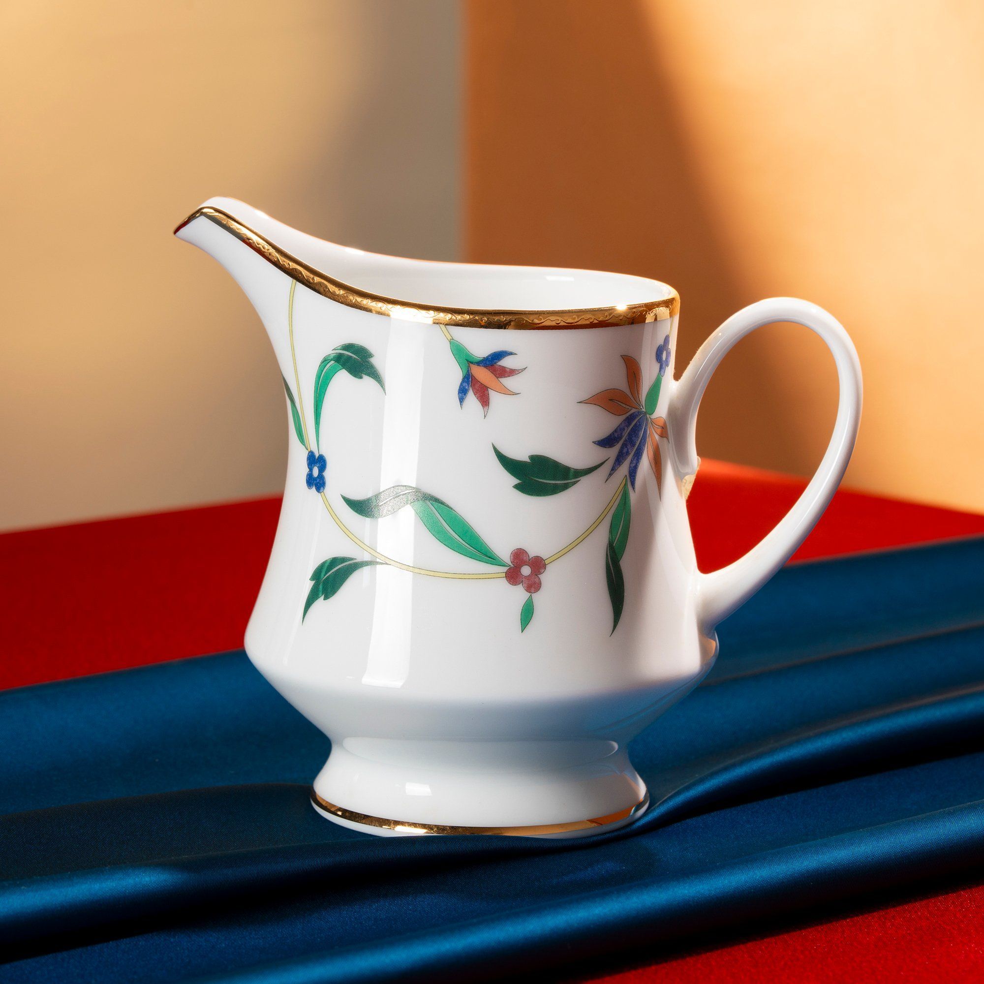 Bình (hũ) đựng sữa dung tích 260ml sứ trắng | Noritake Bountiful Garden M-667L - 91128