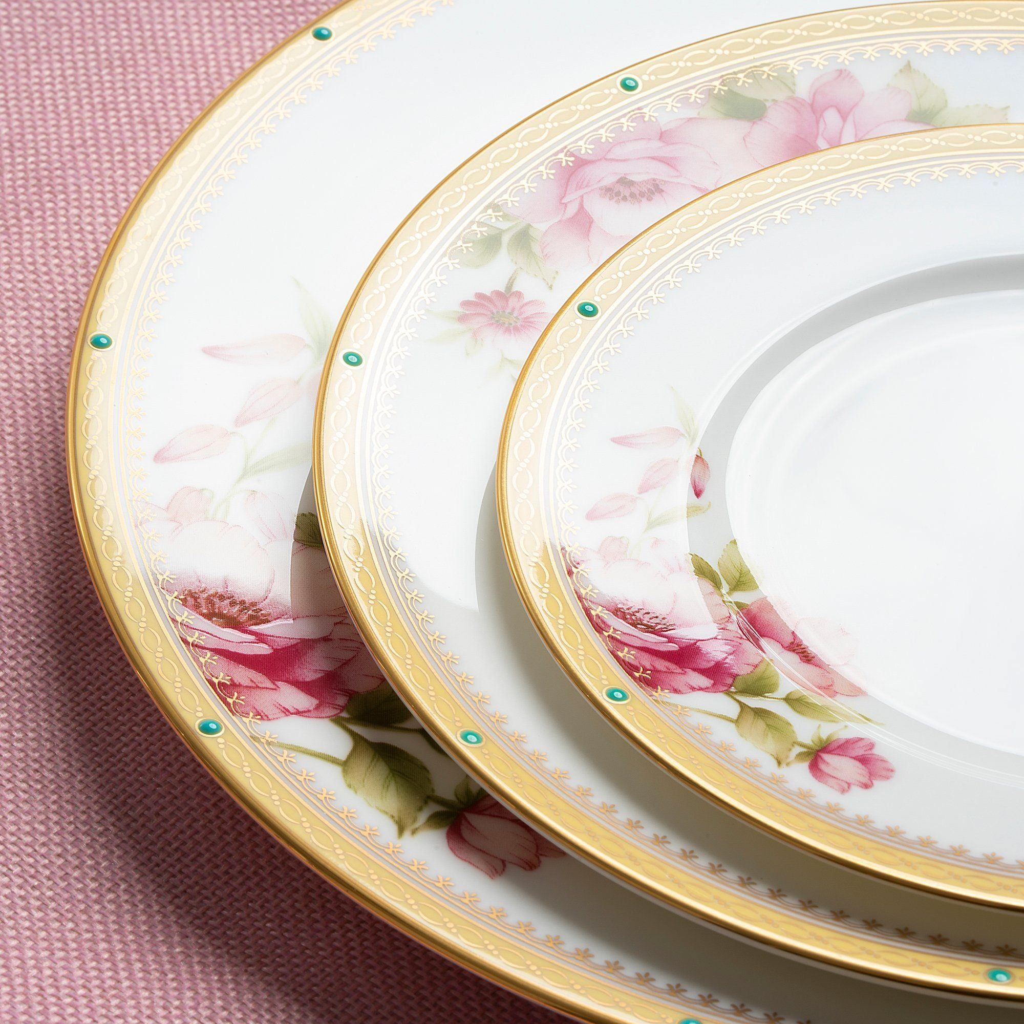 Bộ bát đĩa ăn châu Á đầy đủ 38 món (cho 6 người) sứ xương | Noritake Hertford 4861L - D038AC