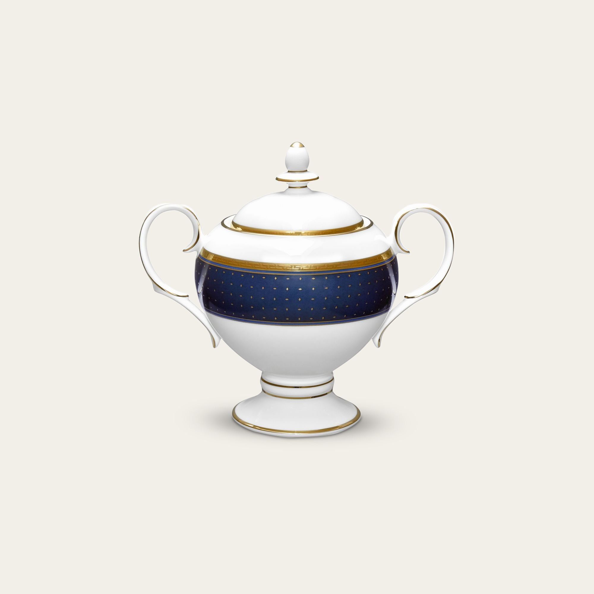 Bình (hũ) đường có nắp đậy dung tích 325ml sứ xương | Noritake Blueshire 4944L - 50727A