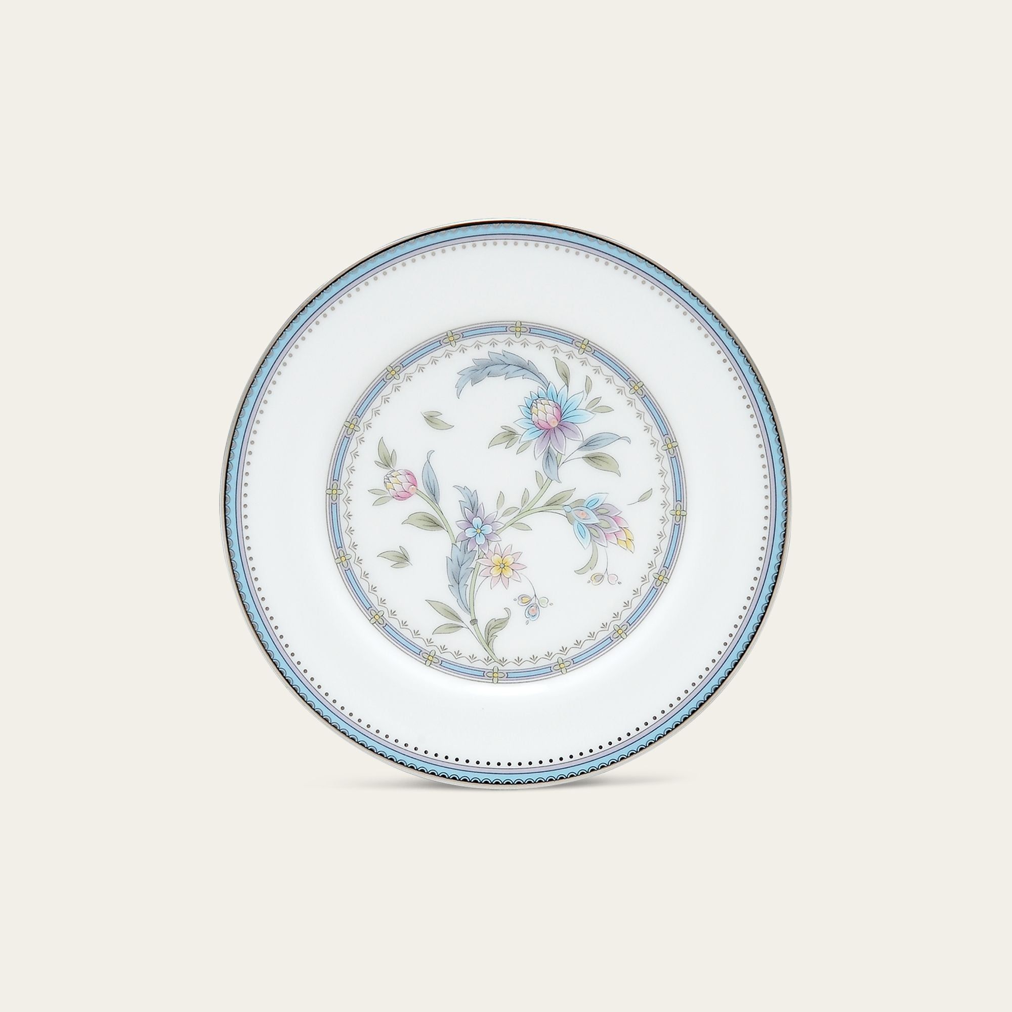 Đĩa tròn cỡ nhỏ đường kính 16,7cm lót bát (chén) cơm sứ xương | Noritake Jardin Fleuri 4910L - 97212