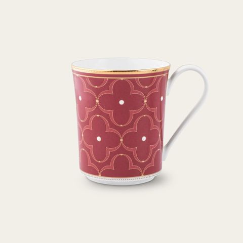  Cốc (ly) uống nước, cà phê ( Đỏ ) dung tích 395ml sứ xương | Noritake Trefolio HC 4977-1L - T93656 