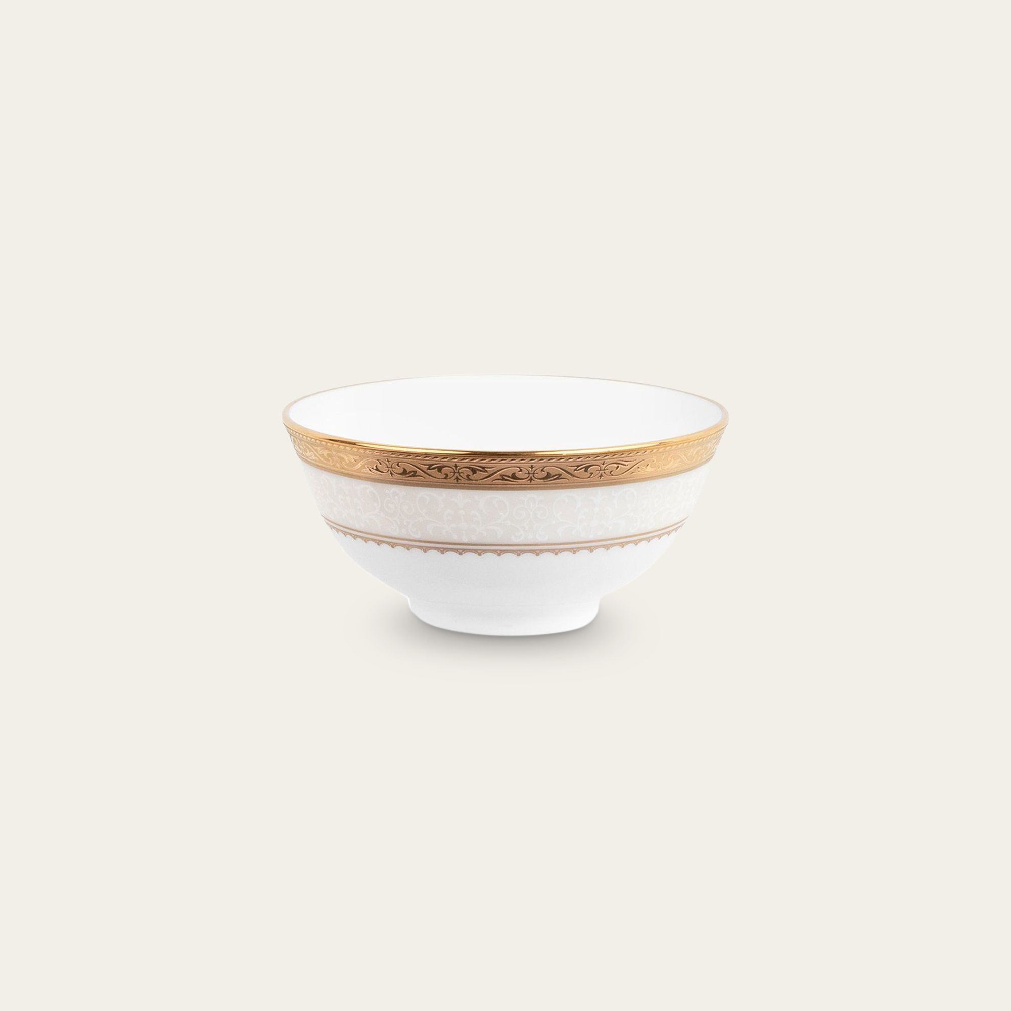 Bát (chén) 10,5cm dung tích 210ml đựng nước chấm, soup | Noritake Odessa Gold 4874L - 50184A