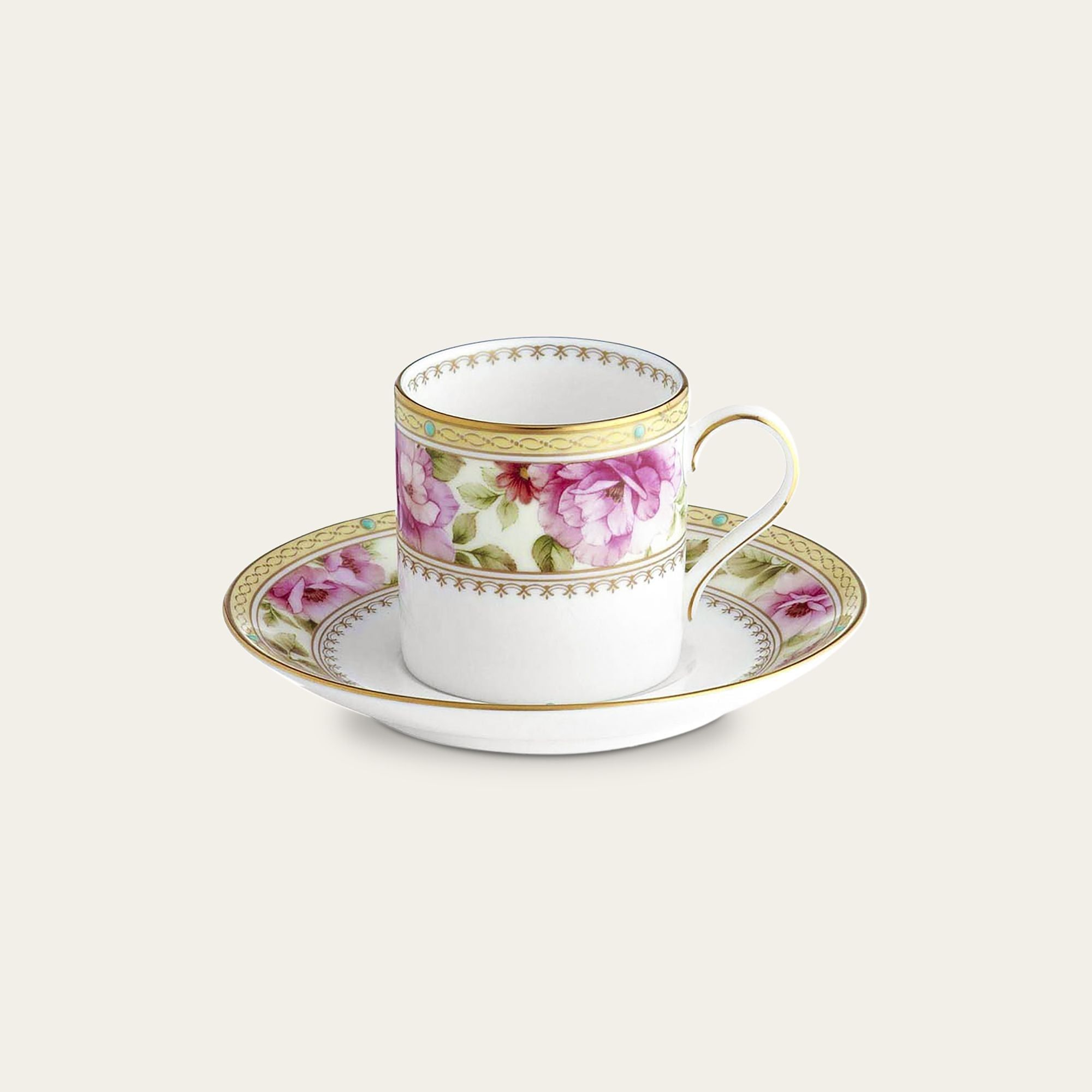 Chén trà (tách trà) nhỏ dung tích 90ml kèm đĩa lót | Noritake Hertford 4861L - T97294