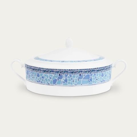  Âu cơm (thố cơm) có nắp dung tích 1.720ml sứ trắng | Noritake Aegean Dreams 1740L - 91029 