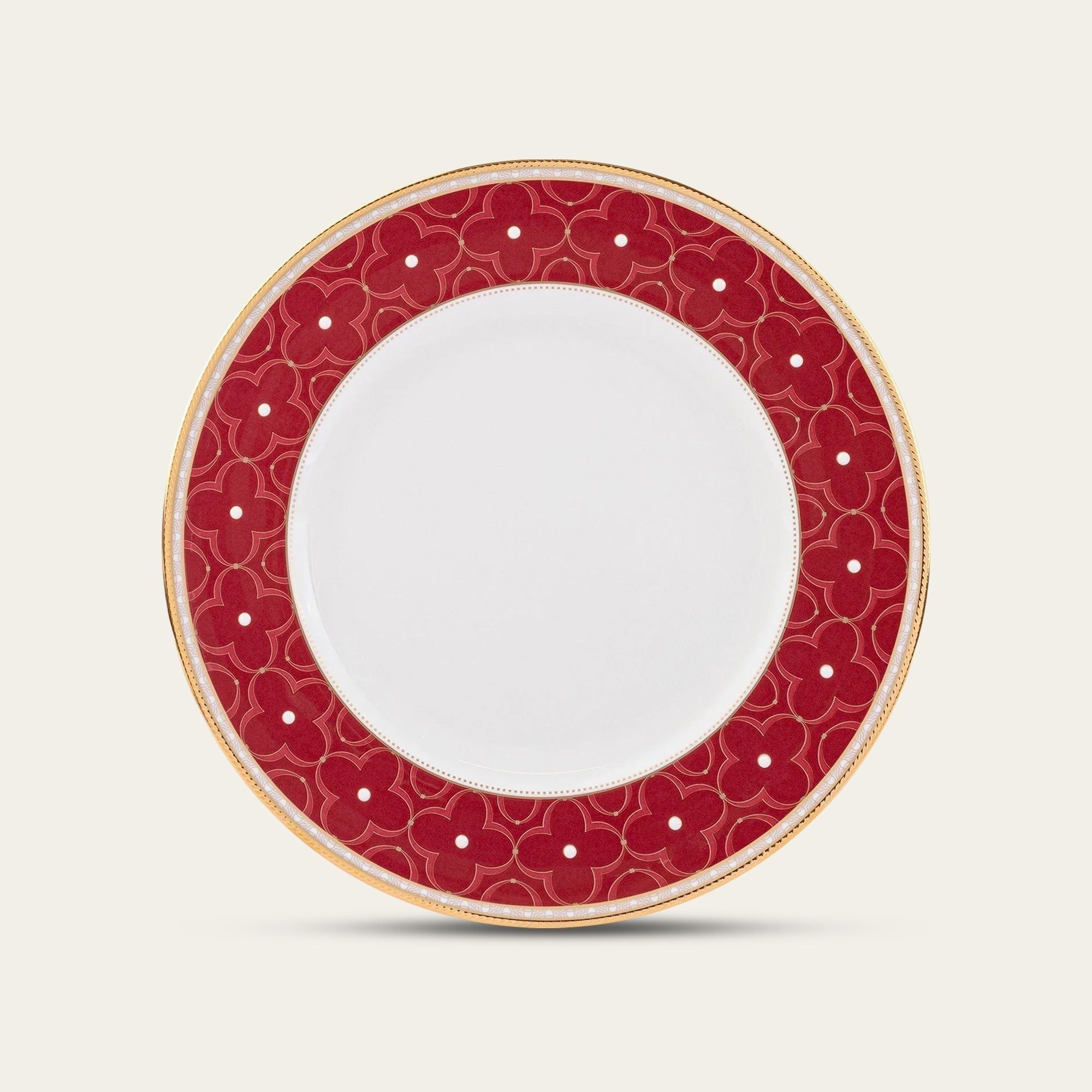 Đĩa tròn cỡ vừa (Đặc biệt - Đỏ) đường kính 24,5cm sứ xương | Noritake Trefolio HC 4977L-1L - 97316