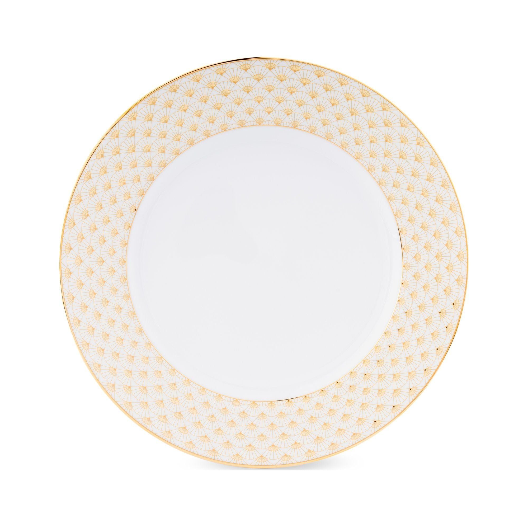 Đĩa tròn cỡ lớn đường kính 26,8cm sứ trắng | Noritake Trocadero Gold 1787L - 91020