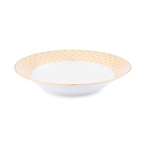  Đĩa sâu lòng 22,6cm dung tích 300ml sứ trắng | Noritake Trocadero Gold 1787L - 91398 