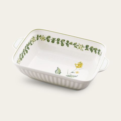  Khay nướng bánh chữ nhật ngang 24,5cm sứ xương | Noritake English Herbs 9352L - 95348 
