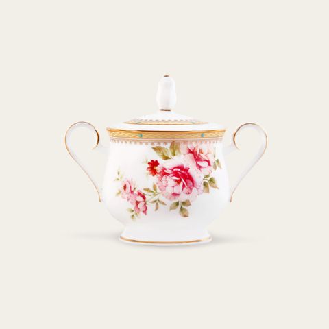  Bình (hũ) đường có nắp đậy dung tích 350ml sứ xương | Noritake Hertford 4861L - 97227 