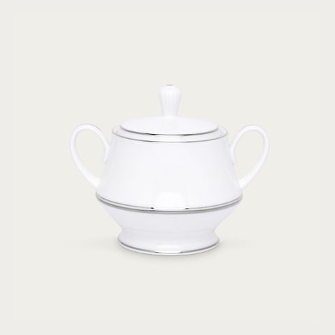  Bình (hũ) đường có nắp đậy dung tích 370ml sứ trắng | Noritake Galaxy L554L - 91127 