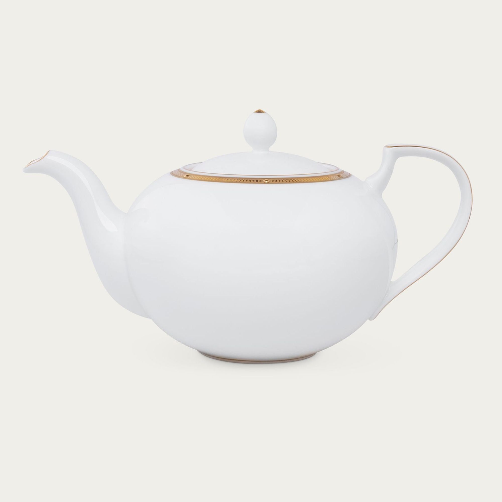 Ấm trà (bình trà) dung tích 1.150ml sứ xương | Noritake Rochelle Gold 4796L - 59533A